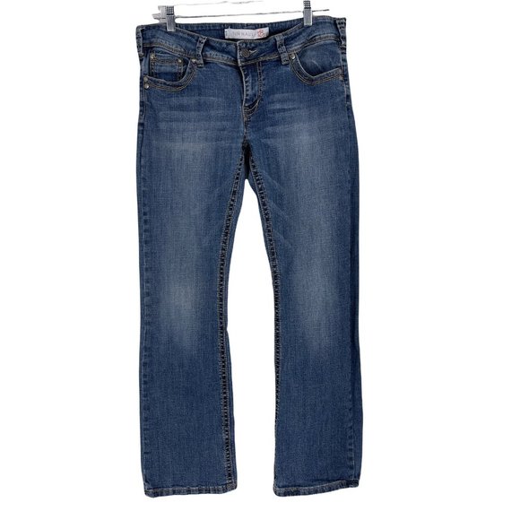 Tin Haul Jeans Tin Haul Womens Blue Straight Leg Medium Wash